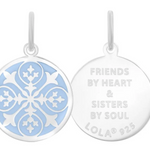 Lola sisterhood fleur silver pendant necklace symbolizing unity and connection, perfect for everyday wear or gifting. Available at Be Charmed.