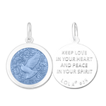 Front & Back of Lola silver dove pendant necklace with symbolic dove design, elegant everyday jewelry, Available at Be Charmed