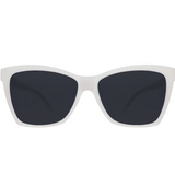 Front view of Goodr The Mod One Out retro polarized sunglasses with no-slip fit — Available at Be Charmed