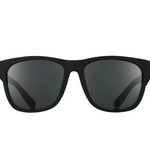 Front view of Goodr Hooked On Onyx sunglasses featuring matte black frames, polarized lenses, and a no-slip, no-bounce design—performance meets style at Be Charmed.