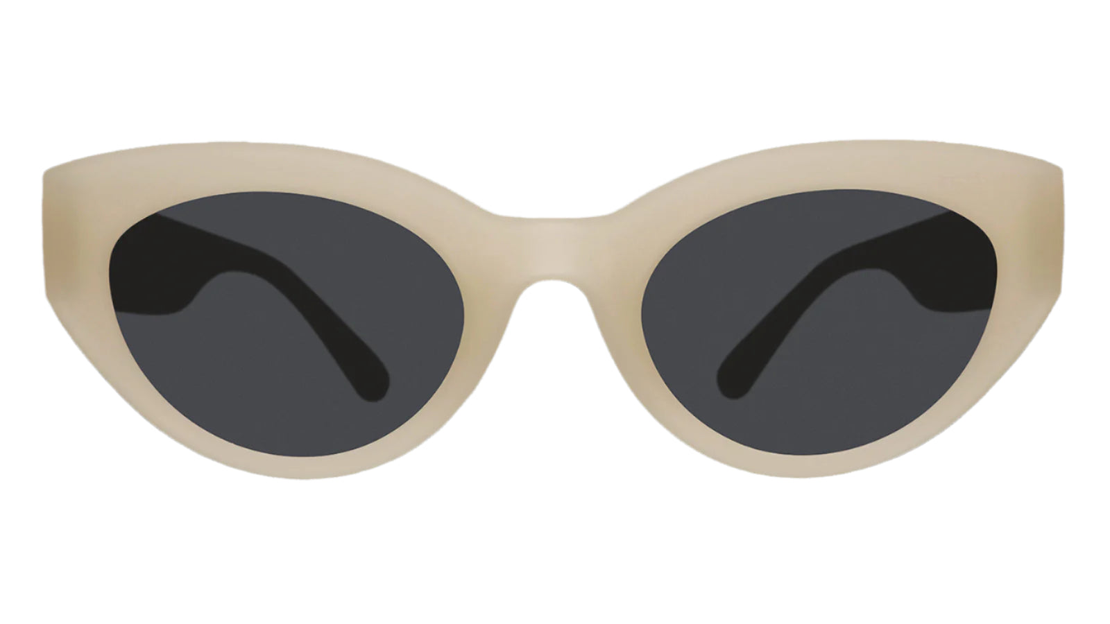 Front View of Lolo's Lunar Nuptials Goodr sunglasses with sleek mirrored lenses and non-slip white frames—polarized for performance; available at Be Charmed