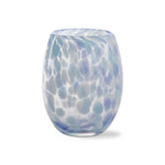 Tag Confetti Stemless Wine Light Blue