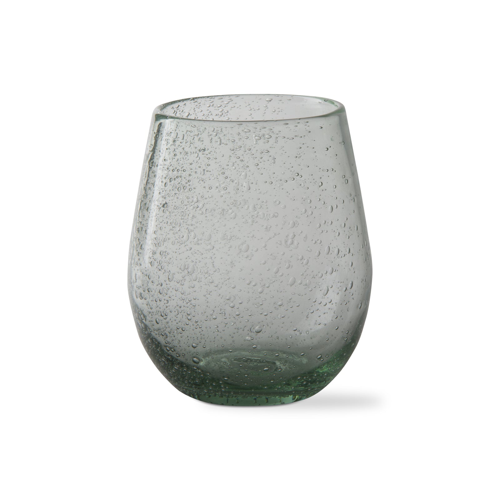 Tag Bubble Glass Stemless Wine Light Green