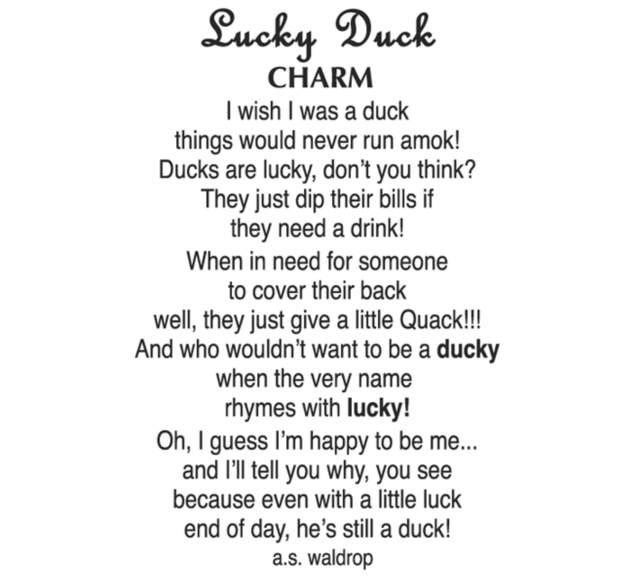 Ganz duck charm tokens, including the Lucky Duck and Ducks of Kindness, with their sentiment cards. Available at Be Charmed