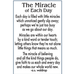 Textual quote product card about the miracle of each day by A.S. Waldrop on a white background. Available at Be Charmed. 