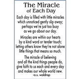 Textual quote product card about the miracle of each day by A.S. Waldrop on a white background. Available at Be Charmed. 
