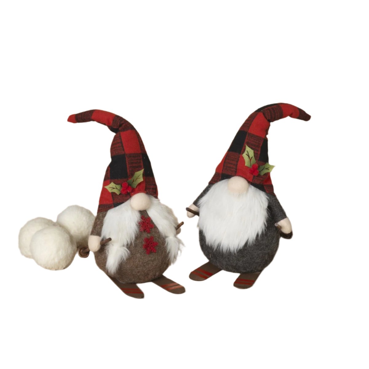 Gerson 10" Plush Holiday Skiing Gnome