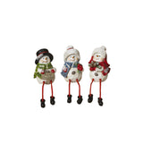 Resin Snowman Shelf Sitters for holiday mantel or shelf decoration – Available at Be Charmed