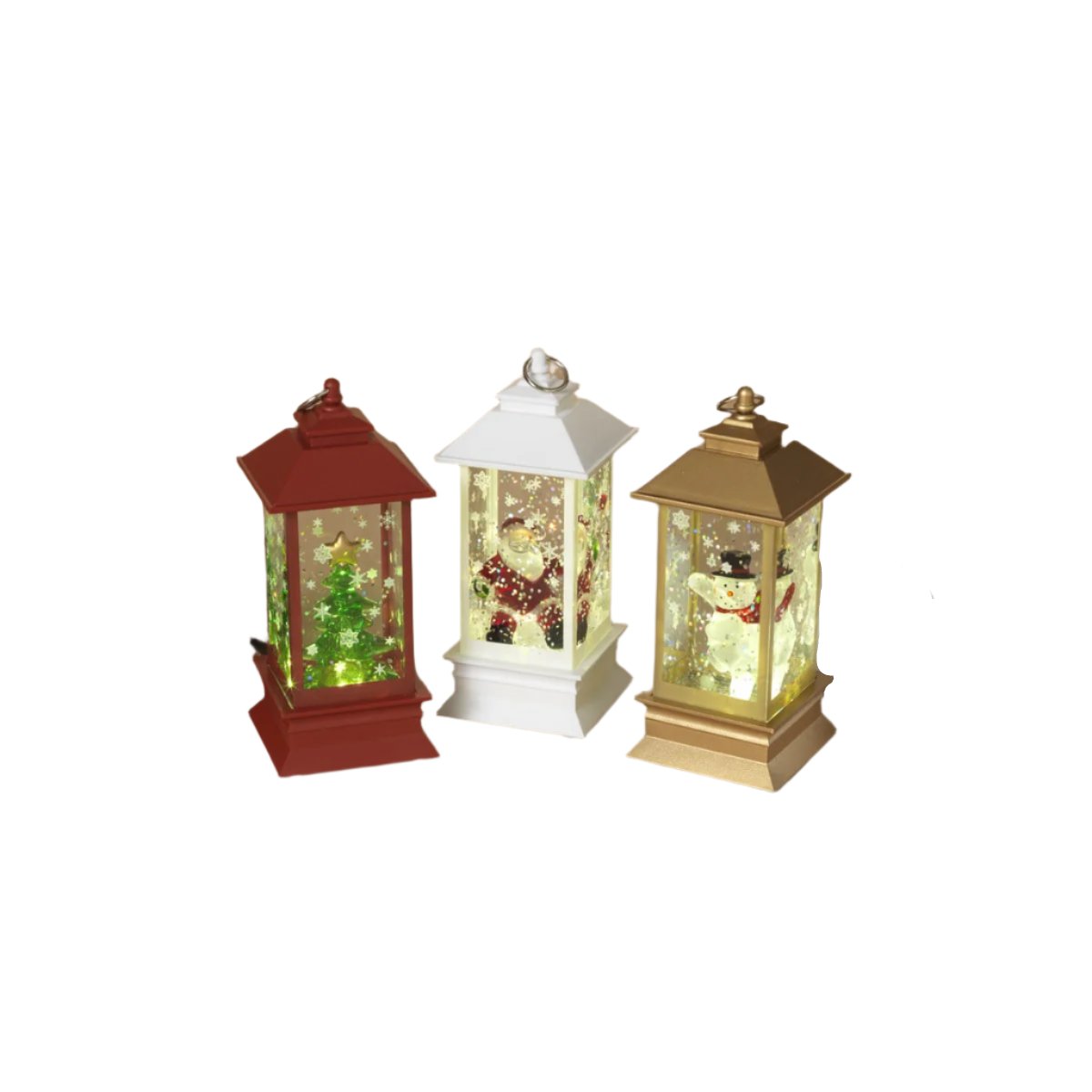 Gerson 5" Lighted Glitter Water Lantern