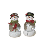 Gerson 7.48" Resin & Glass Holiday Snowman Water Globe