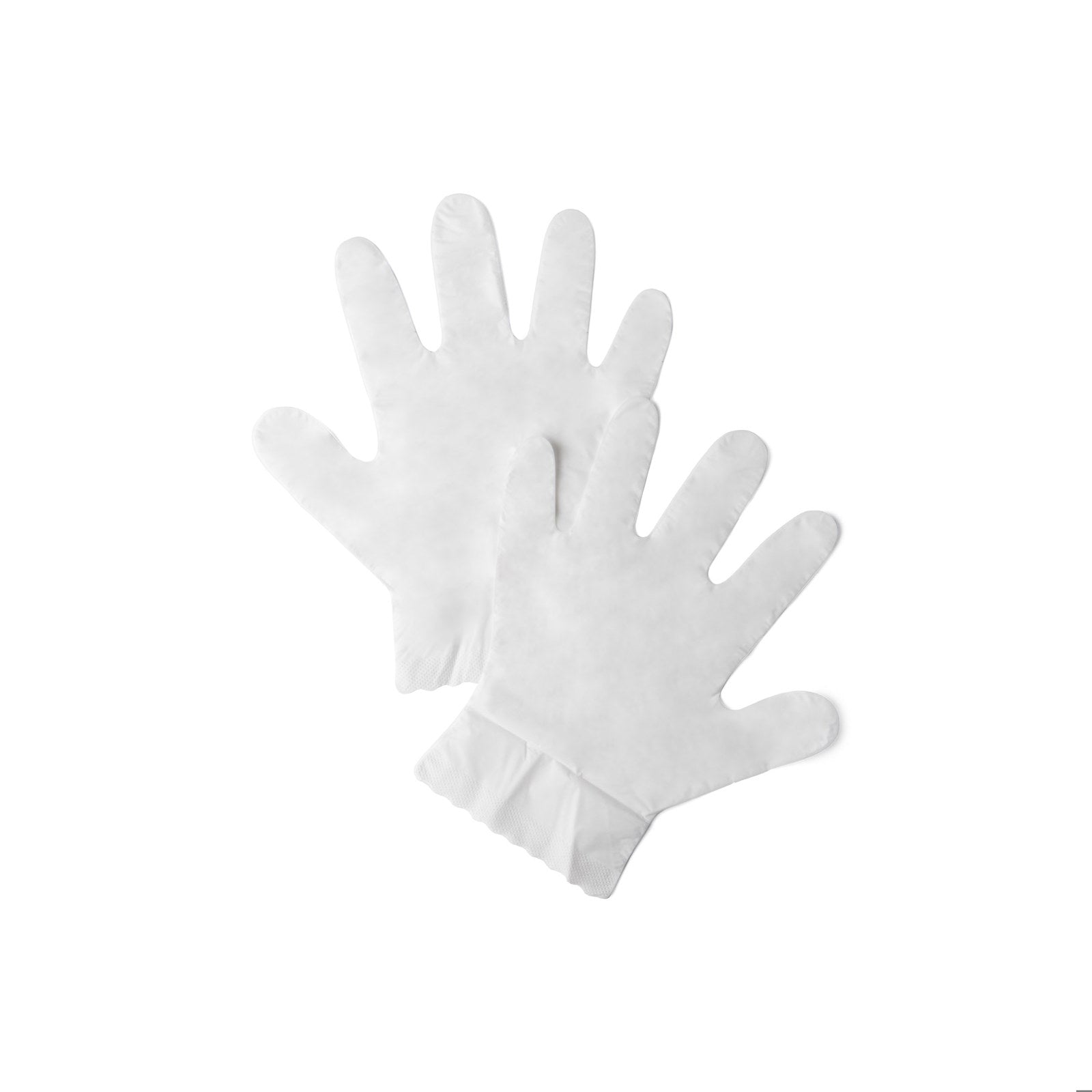 Pair of white gloves on a white background. Available at Be Charmed