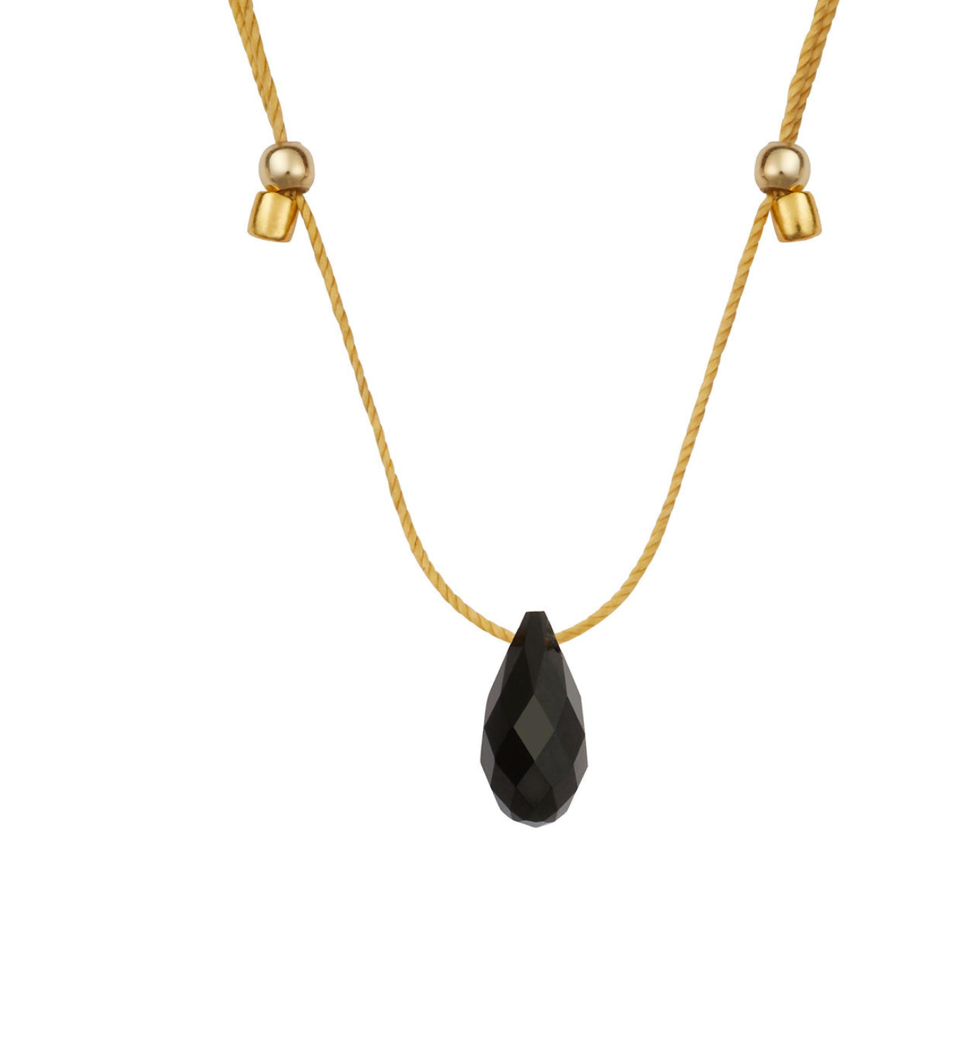 Gold &LIVY Jet Hyevibe Crystal Slider Necklace, available at Be Charmed