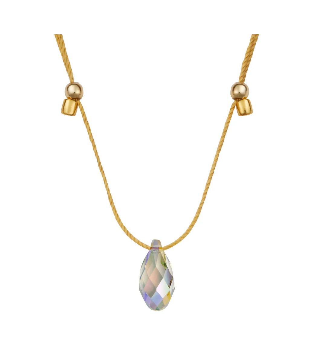 Gold &LIVY Paradise Hyevibe Crystal Slider Necklace, available at Be Charmed 