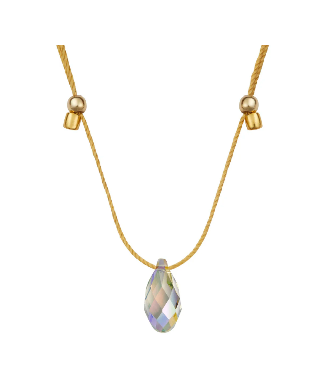 Gold &LIVY Paradise Hyevibe Crystal Slider Necklace, available at Be Charmed 