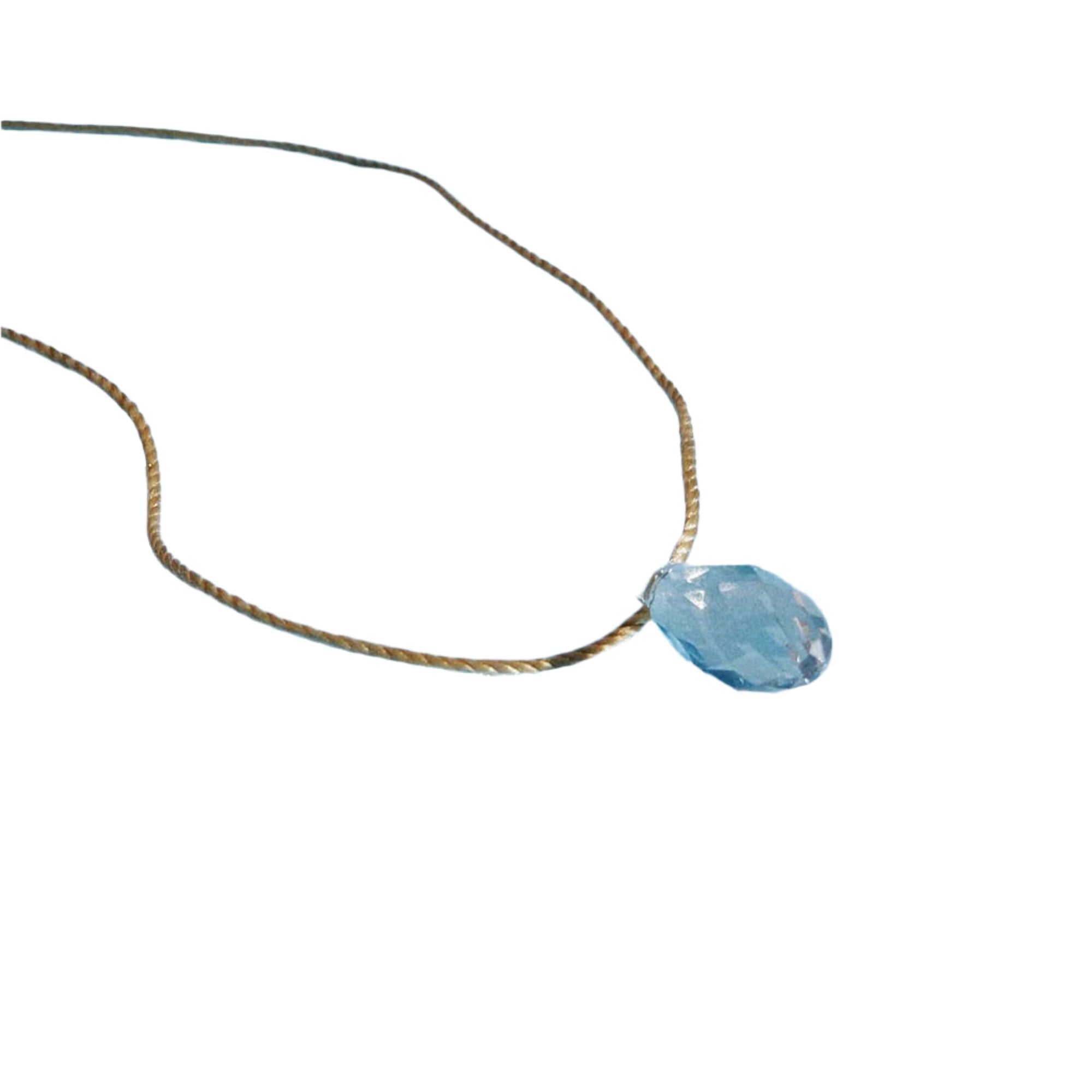 Gold &LIVY Silver Shade Hyevibe Crystal Slider Necklace featuring a genuine Austrian crystal on a silver silk cord; available at Be Charmed