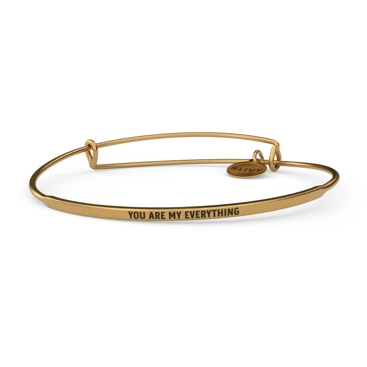 Gold &LIVY You Are My Everything POSY Bangle, available at Be Charmed