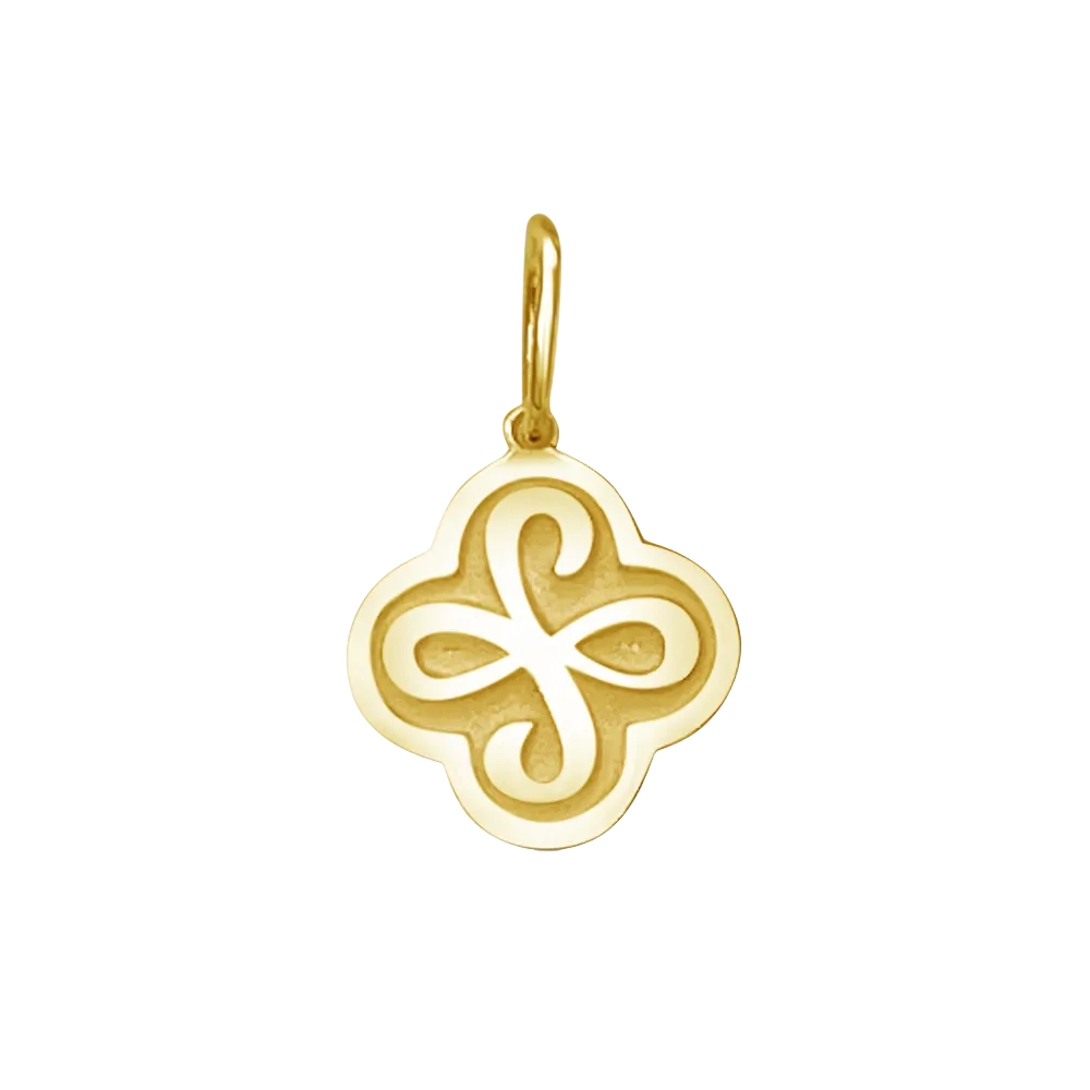 A Gold Lola friendship tag necklace with engraved message, a meaningful everyday jewelry gift. Available at Be Charmed.