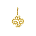 A Gold Lola friendship tag necklace with engraved message, a meaningful everyday jewelry gift. Available at Be Charmed.
