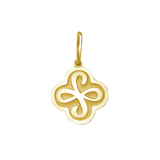 A Gold Lola friendship tag necklace with engraved message, a meaningful everyday jewelry gift. Available at Be Charmed.