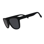 A pair of black Goodr sunglasses with a simple, wayfarer-style design. Available at Be Charmed