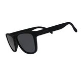 A pair of black Goodr sunglasses with a simple, wayfarer-style design. Available at Be Charmed