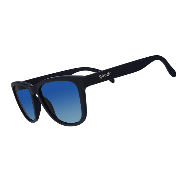 Goodr Drinks Seawater, Sees Future sunglasses featuring polarized reflective lenses and ocean-inspired frames—performance and style at Be Charmed.
