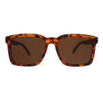 Goodr Sunglasses with tortoiseshell frame and brown lenses on a white background. Available at Be Charmed