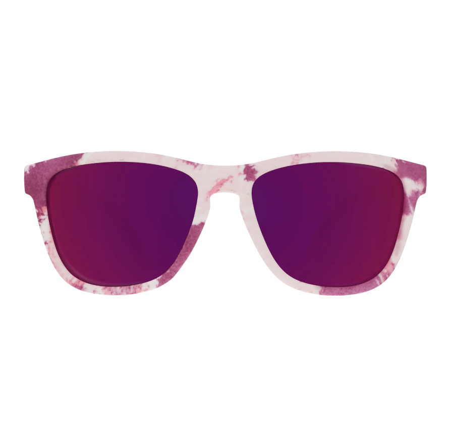 Front View Goodr OMG, I Could Just Dye! sunglasses, available at Be Charmed.