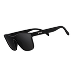 A pair of black Goodr sunglasses with a sleek design. Available at Be Charmed