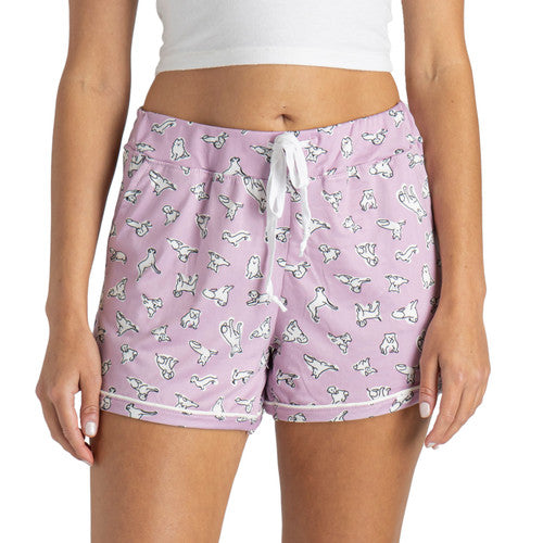 Hello Mello Wild Night Lounge Shorts Take a Paws