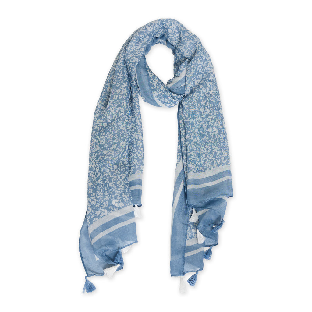 Hadley Wren Floral Scarf Blue