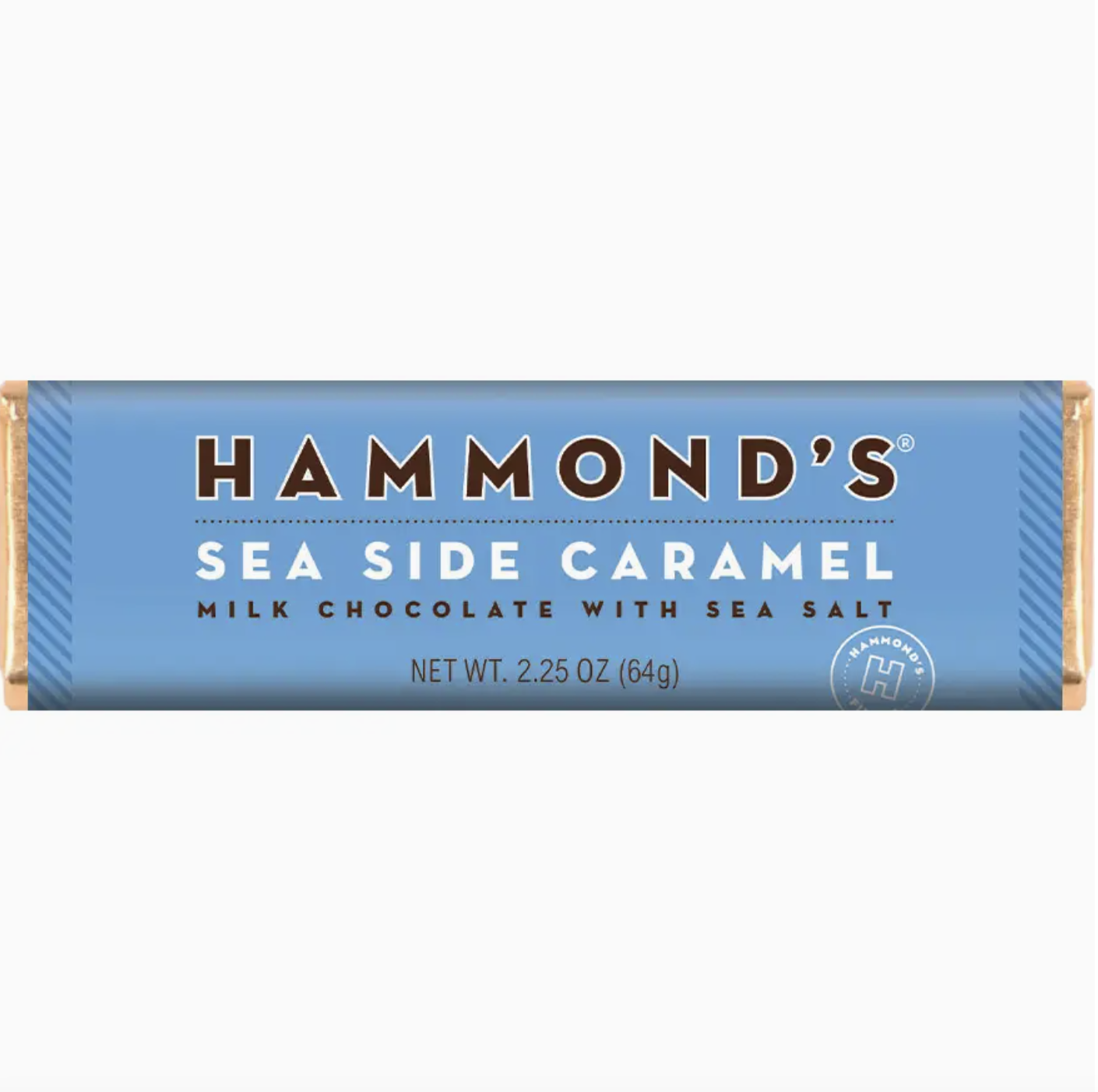Hammond's Natural Sea Side Caramel Milk Chocolate Candy Bar 2.25oz. Available at Be Charmed.