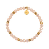 Help by TJ Beige Crystal Bracelet Soul Stacker Gold