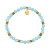 Help by TJ Blue Quartz Bracelet Soul Stacker Gold