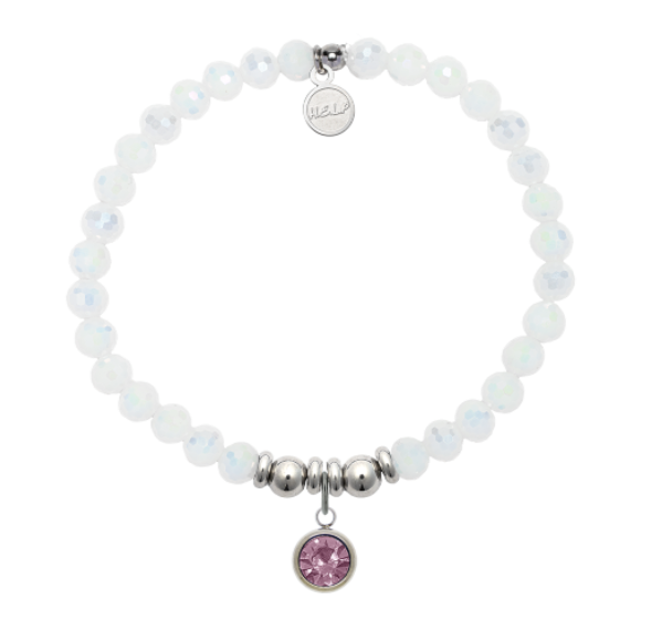 Help by TJ February White Crystal Birthstone