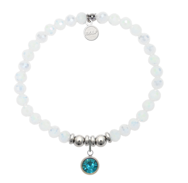 Help by TJ March White Crystal Birthstone