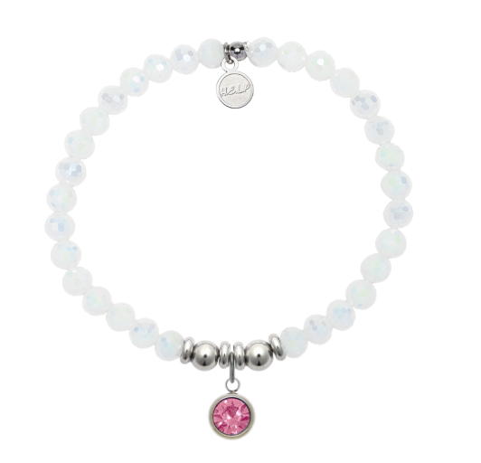 Help by TJ October White Crystal Birthstone
