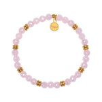 Help by TJ Pink Crystal Bracelet Soul Stacker Gold