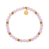Help by TJ Pink Crystal Bracelet Soul Stacker Gold