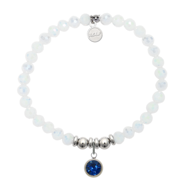 Help by TJ September White Crystal Birthstone