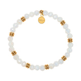 Help by TJ White Crystal Bracelet Soul Stacker Gold