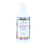 Body wash bottle with floral label on a white background. Available at Be Charmed