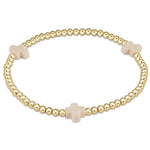 enewton Extends Signature Cross Gold Pattern 3mm Bracelet