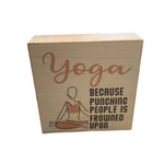 Rustic Marlin Yoga Because 6 x 6 Block 