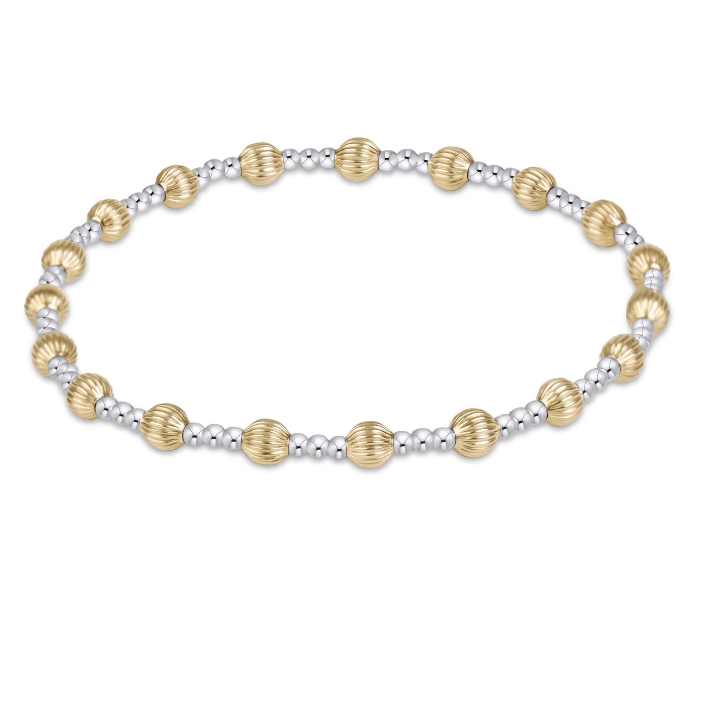 enewton Dignity Sincerity Mixed Metal 4mm Bracelet featuring stacked mixed metal beads available at Be Charmed