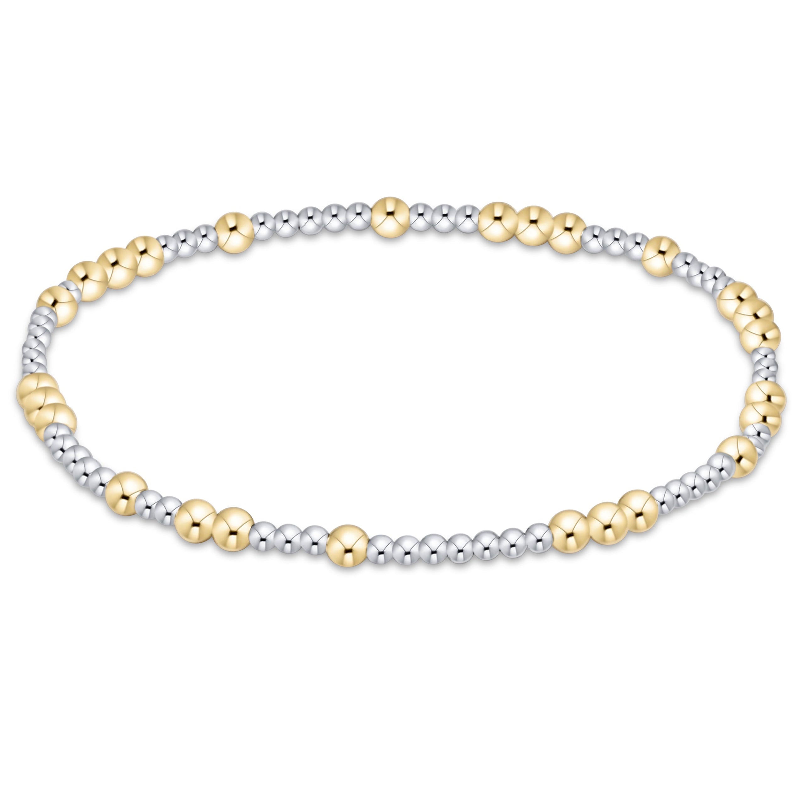 enewton Hope Unwritten 3 mm Mixed Metal Bracelet featuring stacked mixed metal beads available at Be Charmed