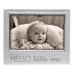 Mariposa Hello Little One beaded 4x6 frame featuring a handcrafted recycled aluminum border with delicate bead detailing available at Be Charmed