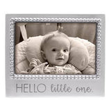 Mariposa Hello Little One beaded 4x6 frame featuring a handcrafted recycled aluminum border with delicate bead detailing available at Be Charmed