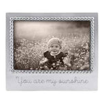 Mariposa beaded 4x6 frame You Are My Sunshine featuring a handcrafted recycled aluminum border with delicate bead detailing available at Be Charmed