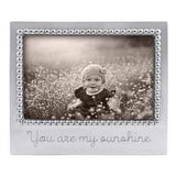 Mariposa beaded 4x6 frame You Are My Sunshine featuring a handcrafted recycled aluminum border with delicate bead detailing available at Be Charmed